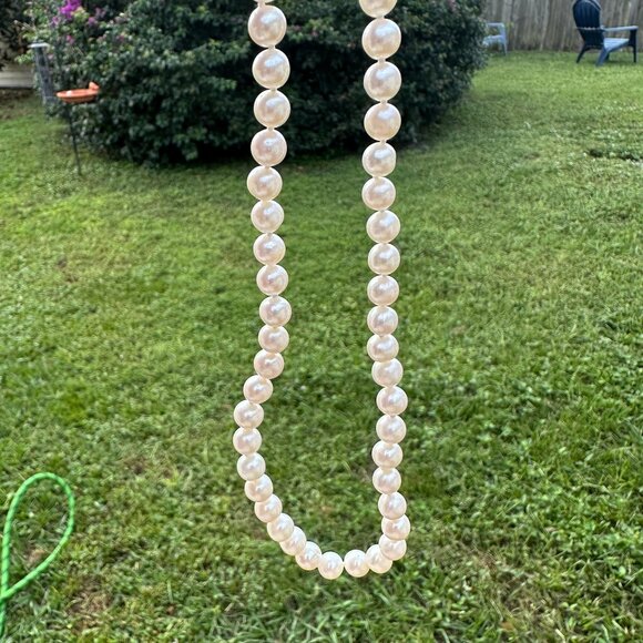 Cultured Pearl Necklace 16" Sterling - Picture 6 of 13